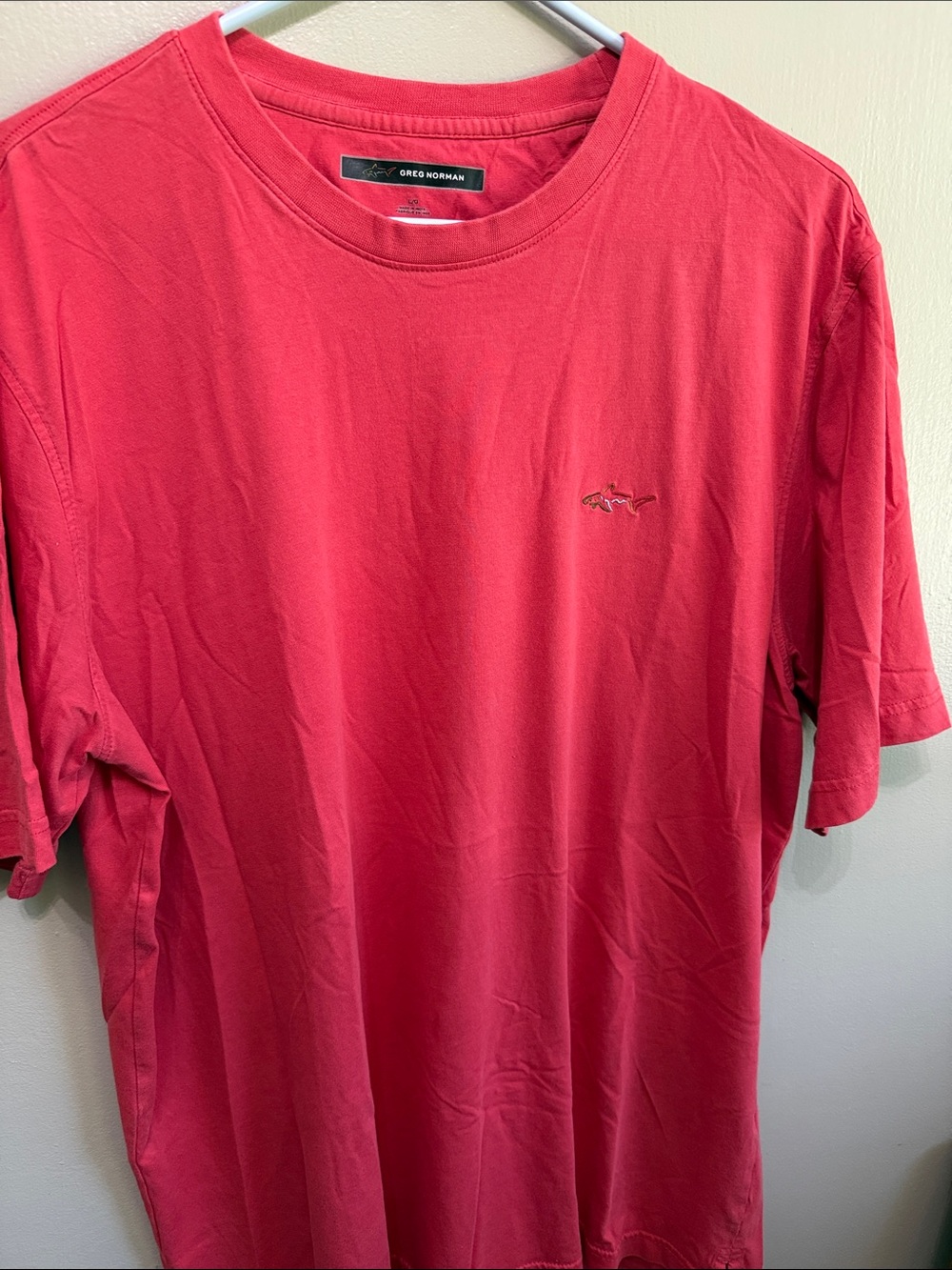 Greg Norman Collection Red Crewneck Short-Sleeve Tee